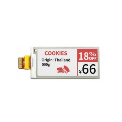 2Display di carta elettronica da.9 pollici con risoluzione 128x296 e interfaccia SPI per scaffali elettronici e appunti adesivi