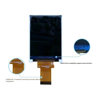 2.0 pollici IPS TFT Color Display con MCU 6bit Interface, All View, 3 LEDS Backlight e 240x320 Risoluzione ST7789V IC