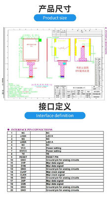 2.8 Inch IPS TFT Color Display 480(RGB)x640 Resolution MIPI Interface ST7701S All View 500nits TFT Display Module
